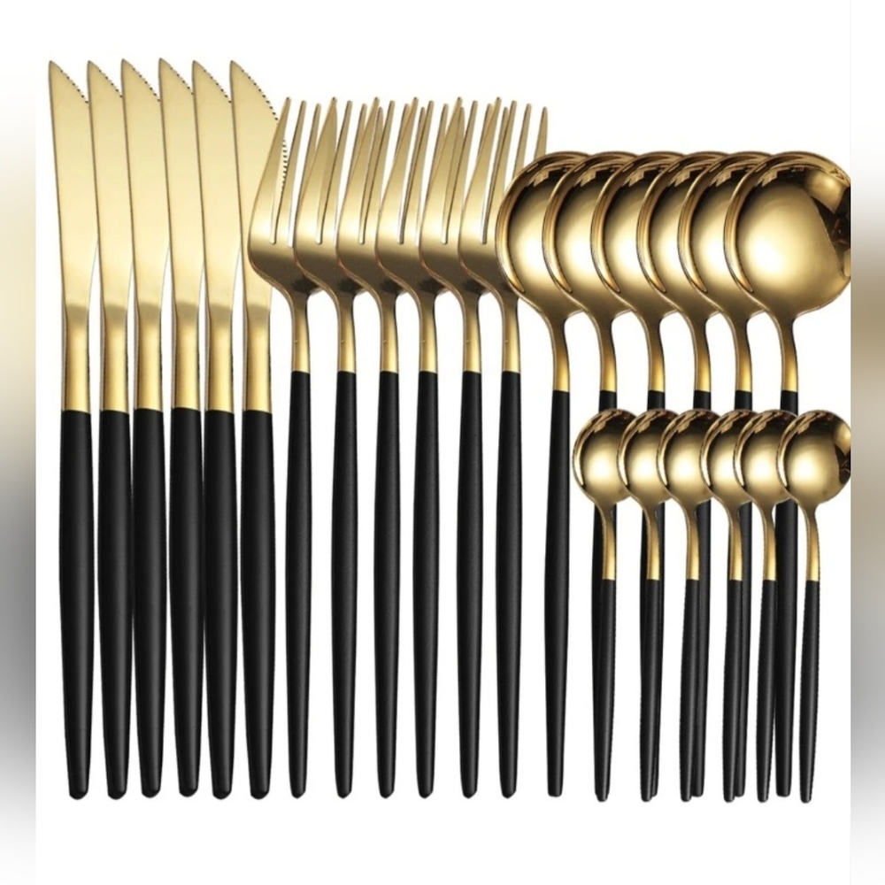 3 sets of 24 piece stainless steel cutlery